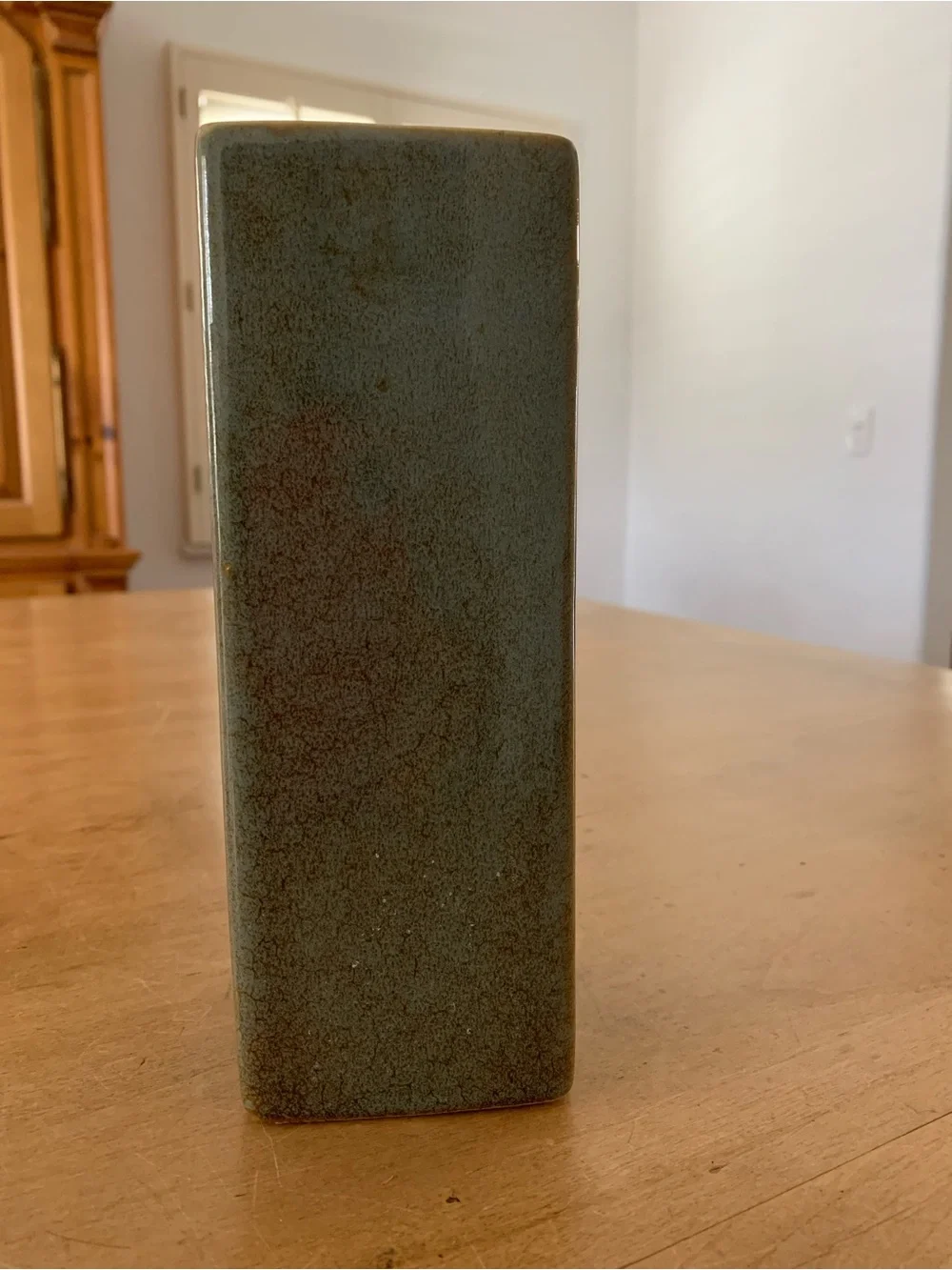 Ceramic Vase Square Green High Glaze